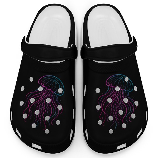 Neon Jellyfish Underwater Glow Clogs
