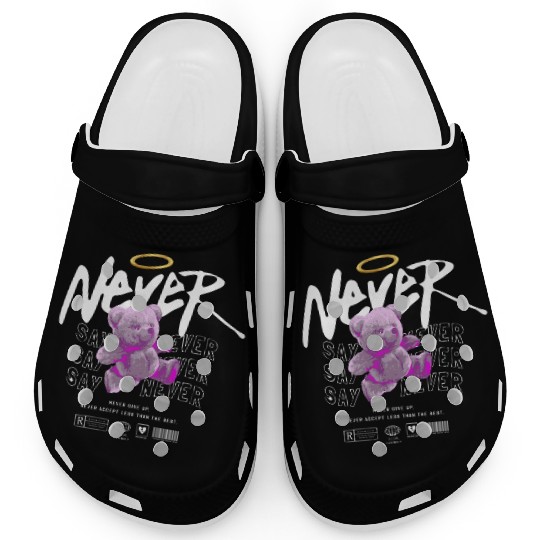 Inspirational Teddy Bear with Angel Halo Clogs