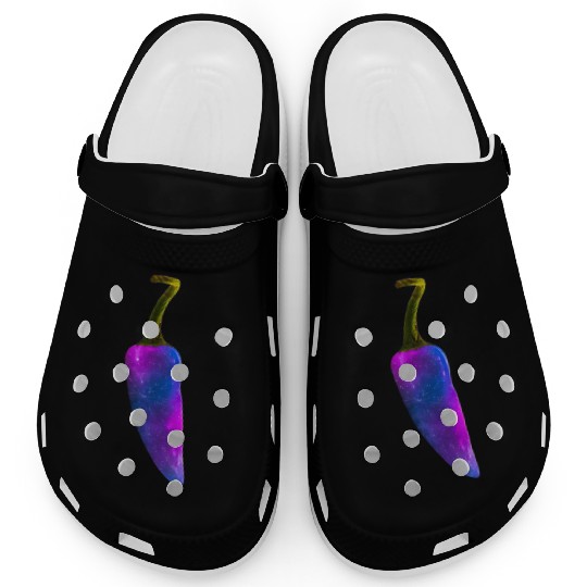 Galaxy Themed Chili Pepper Design Clogs