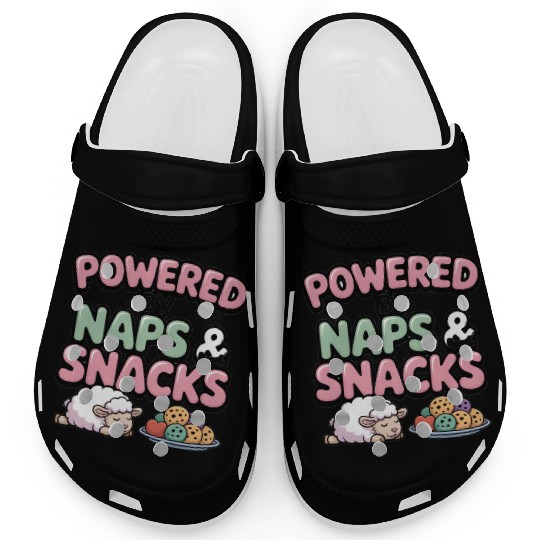 Powered by Naps and Snacks Illustration Clogs