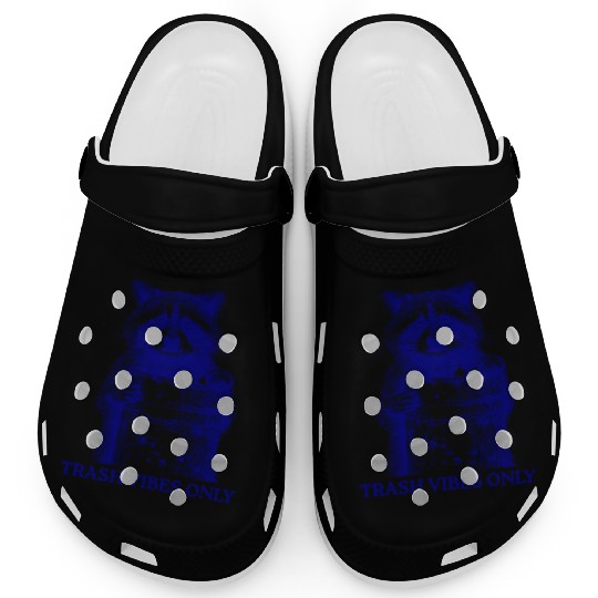 Trash Vibes Only Funny Raccoon Funny Trash Panda Clogs