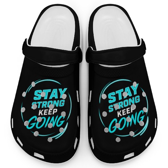 Neon Motivational Fitness Design Clogs
