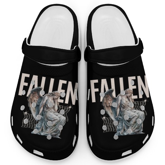 Reflective Angel Sculpture Design Clogs