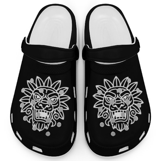 Aztec Feathered Serpent Artwork Clogs