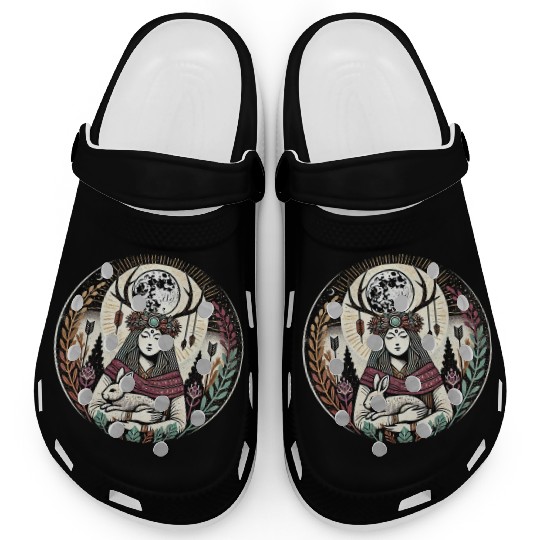Celestial Dreamcatcher Mystic Illustration Clogs