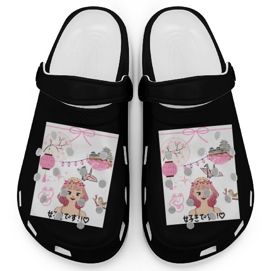 Cherry Blossom Girl with Japanese Elements Clogs