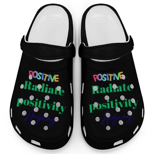 Vibrant Inspirational Typography Clogs