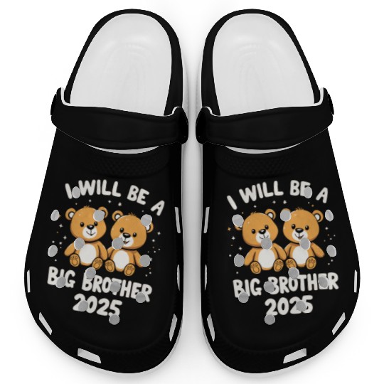 Teddy Bear Big Bro 2025 Clogs | Pregnancy Announceme