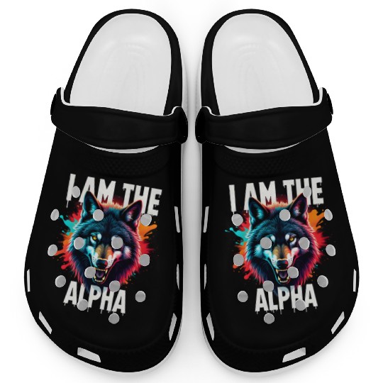 I Am The Alpha Wolf Clogs