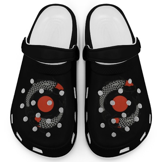 Koi Fish Yin Yang Symbol Clogs