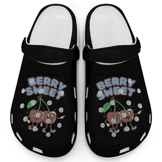 Whimsical Cherry Characters Design Clogs
