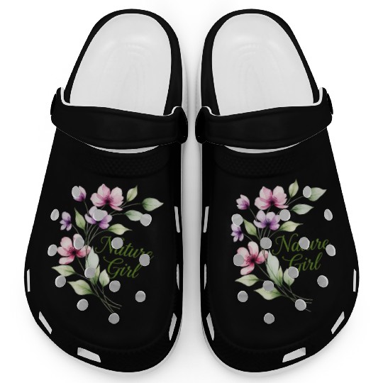Floral Blossom Nature Girl Design Clogs