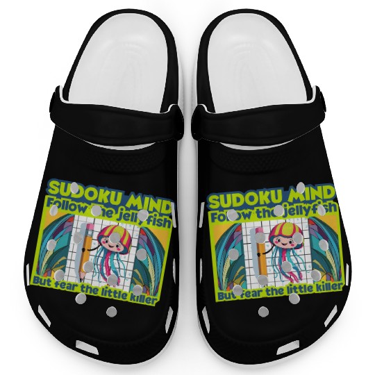 Sudoku Mind – 9x9 Number Puzzle Lover Jellyfish Clogs