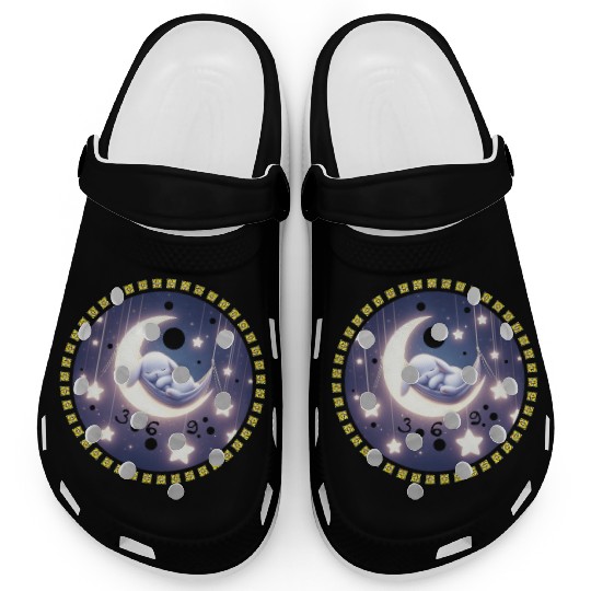 Dreamy Rabbit in Moon Hammock with 369 Clogs