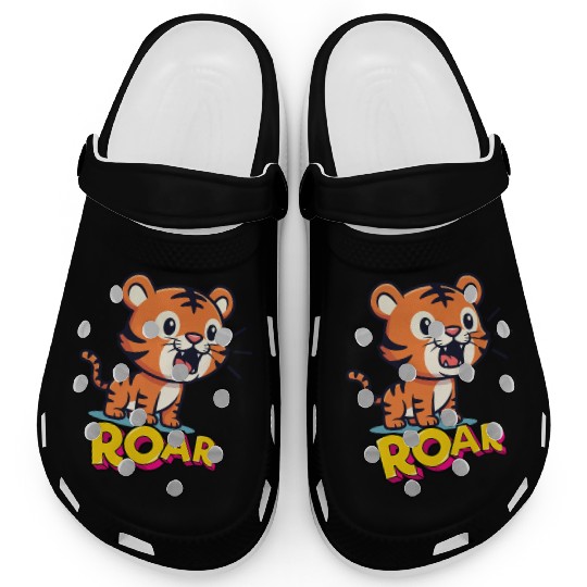 Cute Tigon Roar Kids Clogs