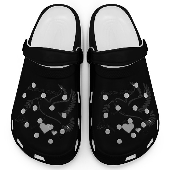 Dove of Peace with Heart and Olive Branch Clogs