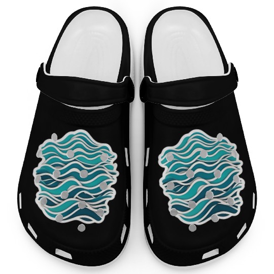 Abstract Ocean Wave Pattern Clogs