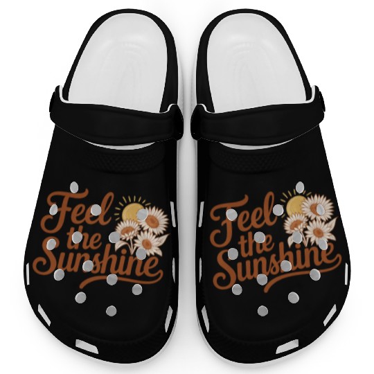 Sunflower and Sun Embrace Graphic Clogs