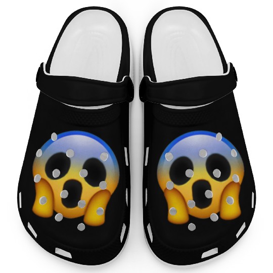 Expressive Scream Emmoticon Clogs