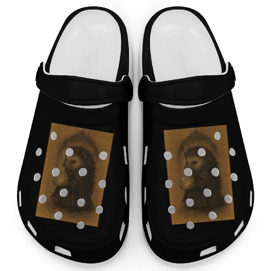 Hedgehog Wizard with Crystal Ball Clogs