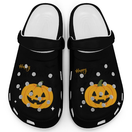 Pumpkin Jack O Lantern Halloween Design Clogs
