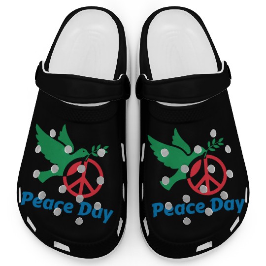 Peace Day Dove with Olive Branch Clogs