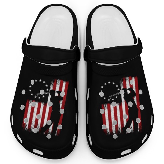 American Flag Golf USA Flag Clogs