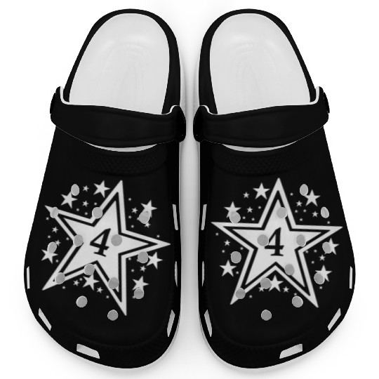 Birthday Stars and Number 4 Clogs