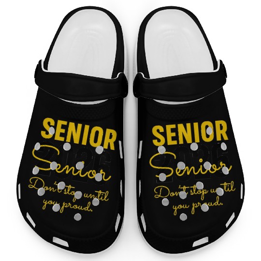 Senior 2026 Distressed Number Design Class of 2026 Clogs