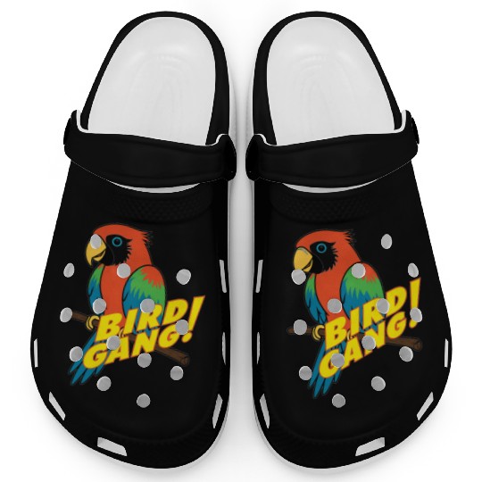 Bird Gang Parrot Cartoon Sticker | Tropical Funny  Clogs