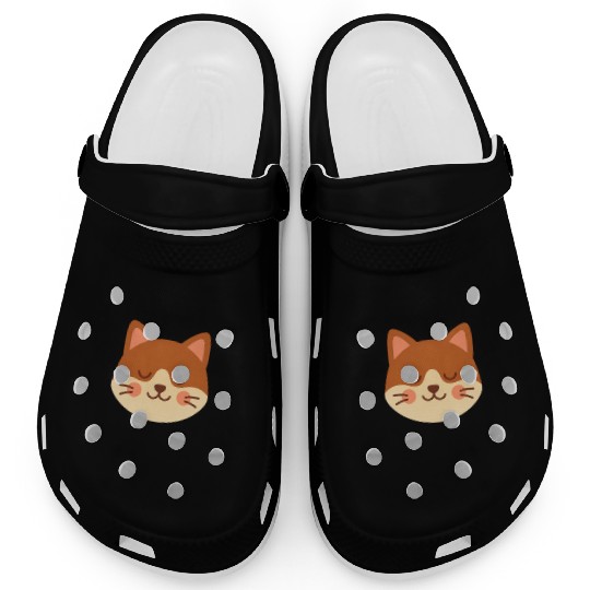 Minimal Cat Face – Cute Kitty Clogs
