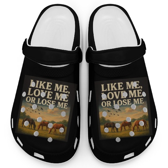 Horse Freedom Inspirational Design Clogs