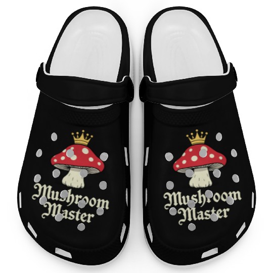 Mushroom King Crown Graphic Clogs