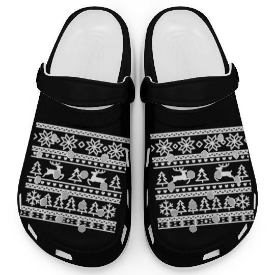 Festive Winter Wonderland Pattern Clogs
