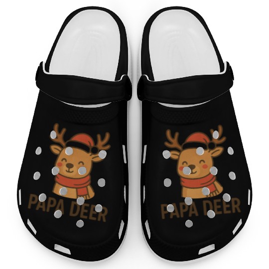 Festive Reindeer Christmas Design Clogs