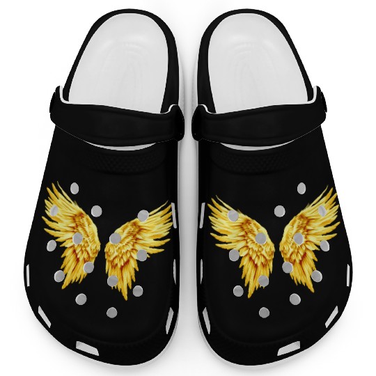 Golden Angel Wings  Clogs