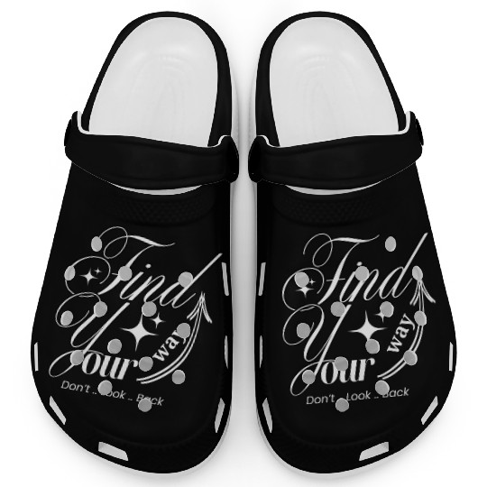 Inspirational Hand-lettered Motivational Quote Clogs
