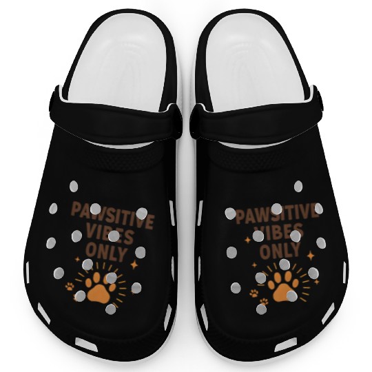 Pawsitive Vibes Only Animal Print Clogs