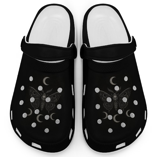 Dark Celestial Butterfly Tapestry Clogs