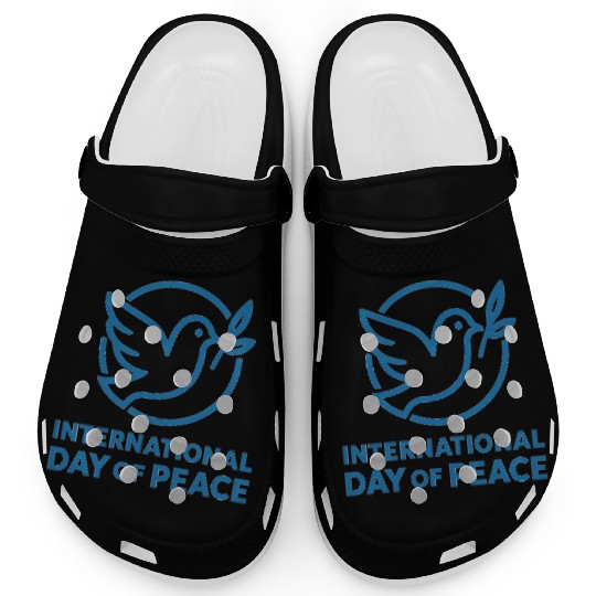 Peace Dove with Olive Branch Illustration Clogs