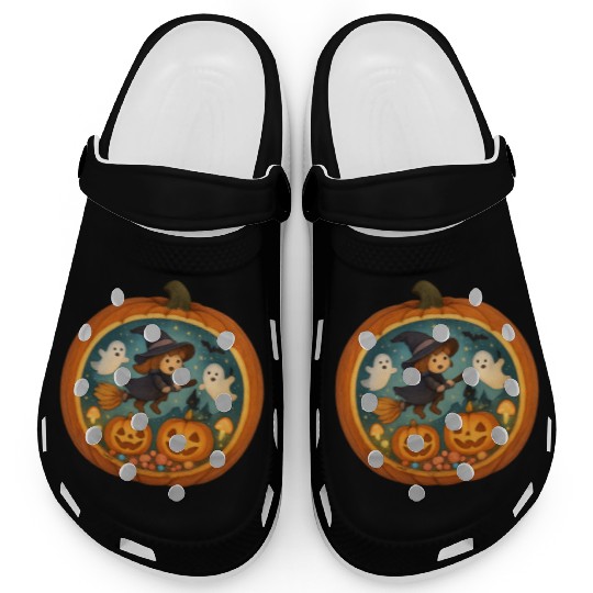 Halloween Kids Friendly Witch Clogs Print