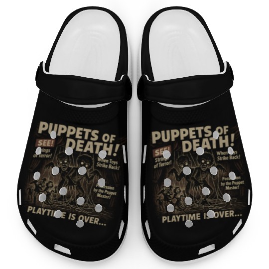 Puppets Of Death Movie Poster Vintage Halloween Clogs