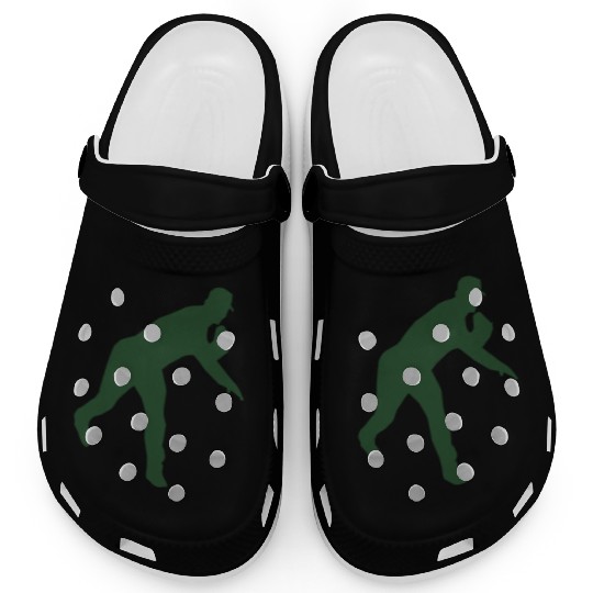 Baseball pitcher throwing a pitch Clogs