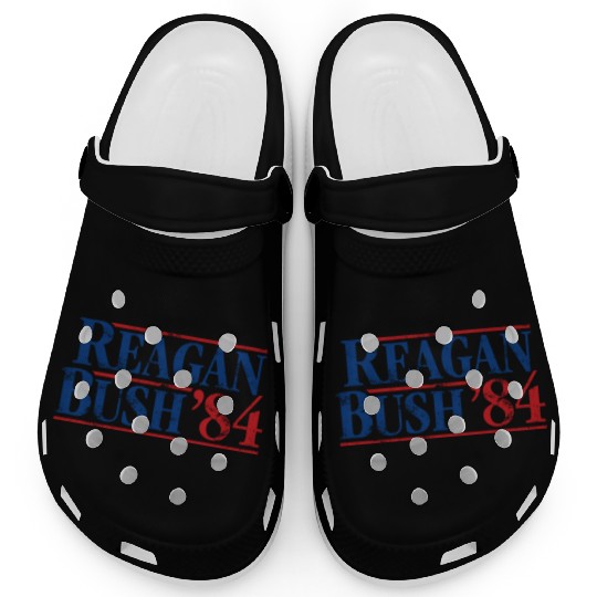 Distressed Reagan - Bush ’84 Clogs