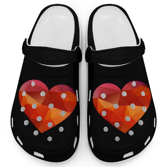 valentines day heart Clogs