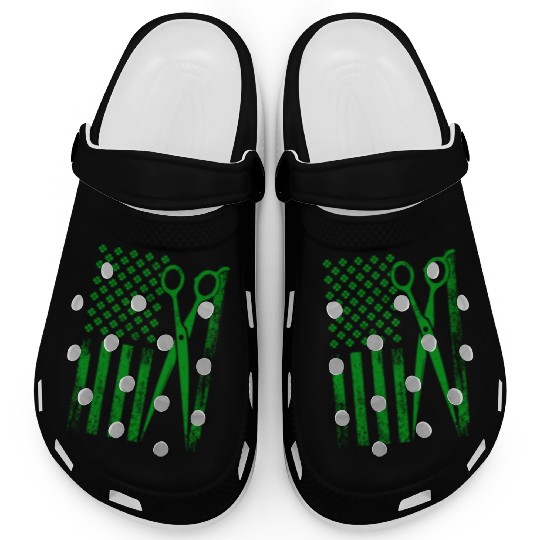 Hair stylist - Hair stylist flag Clogs for american