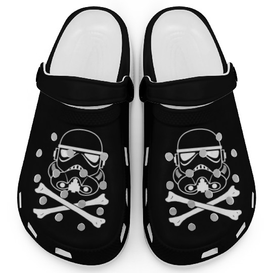 Storm Trooper Skull and Bones Clogs
