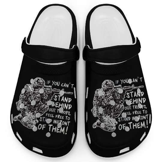 Stand Behind Our Troops Canadian Military Clogs