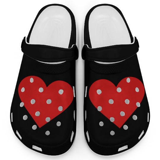 Heart of Hearts Red Love Clogs