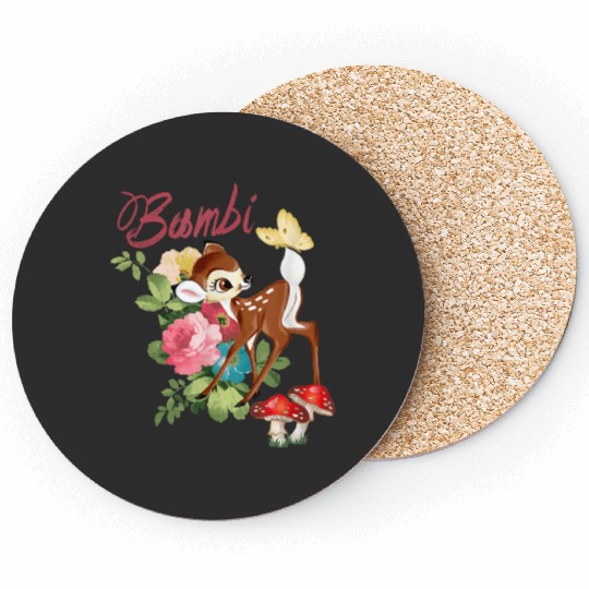 Disney Bambi Cute And Playful Watercolor Retro Portrait Coasters